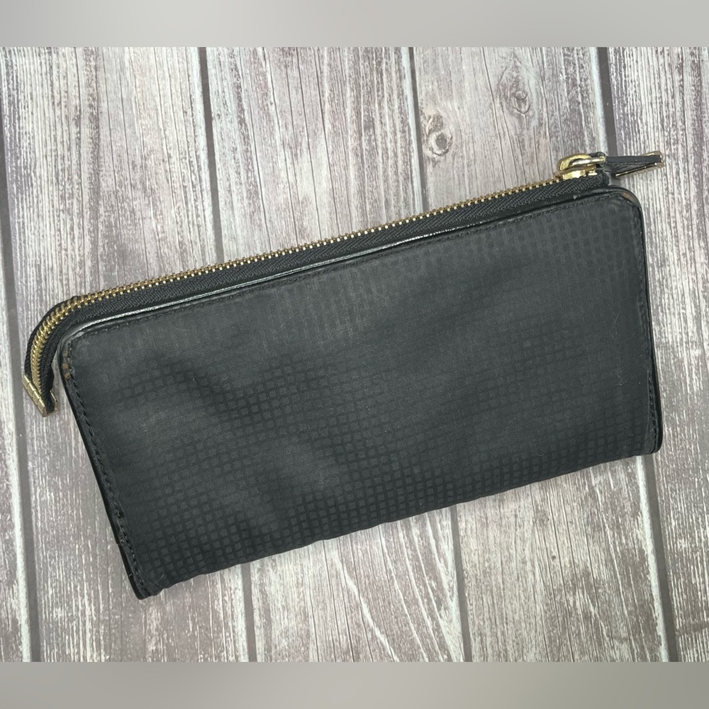 L.A.M.B VTG Y2K Gwen Stefani Black Zip Wallet Patent Leather & Fabric RARE - Picture 4 of 16